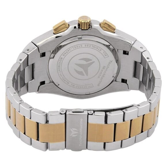 NWT Authentic Technomarine Manta Chronograph Quartz Gold Dial Men's Watch - Picture 3 of 3